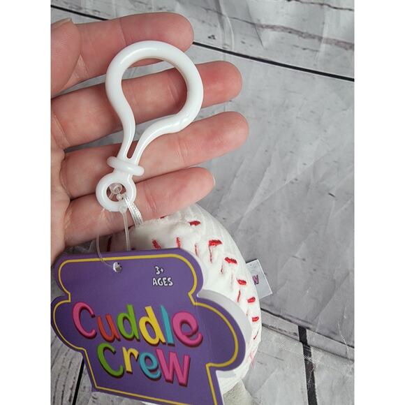 Cuddle Crew Baseball Plush Keychain Backpack Clips New - Picture 5 of 6